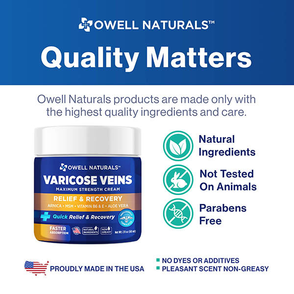 OWELL NATURALS Relief & Recovery Cream - 2oz - Maximum Strength All Natural Discomfort Reliever for Joint, Muscle, Knee, Back, Neuropathy - 11 Powerful Ingredients