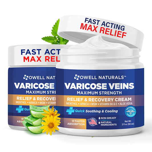 OWELL NATURALS Relief & Recovery Cream - 2oz - Maximum Strength All Natural Discomfort Reliever for Joint, Muscle, Knee, Back, Neuropathy - 11 Powerful Ingredients