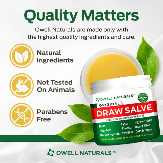 OWELL NATURALS Drawing Salve Ointment 1oz, ingrown Hair Treatment, Boi ...