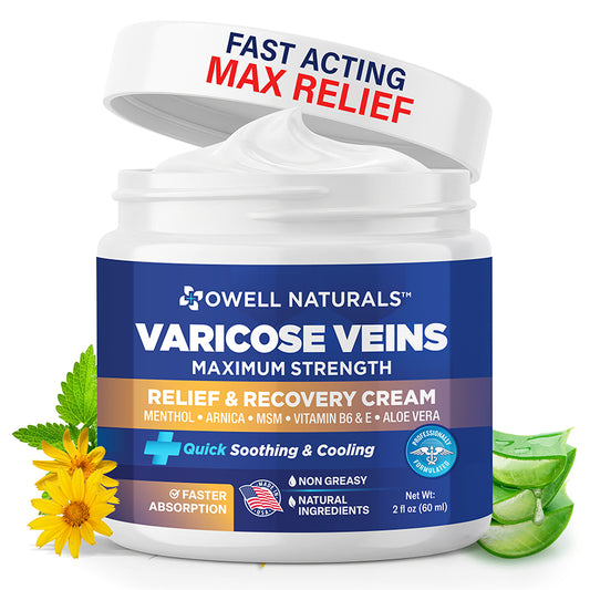 OWELL NATURALS Relief & Recovery Cream - 2oz - Maximum Strength All Natural Discomfort Reliever for Joint, Muscle, Knee, Back, Neuropathy - 11 Powerful Ingredients
