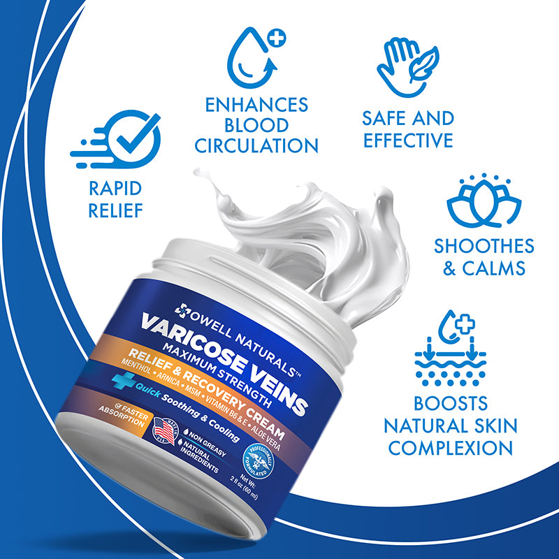 OWELL NATURALS Relief & Recovery Cream - 2oz - Maximum Strength All Natural Discomfort Reliever for Joint, Muscle, Knee, Back, Neuropathy - 11 Powerful Ingredients